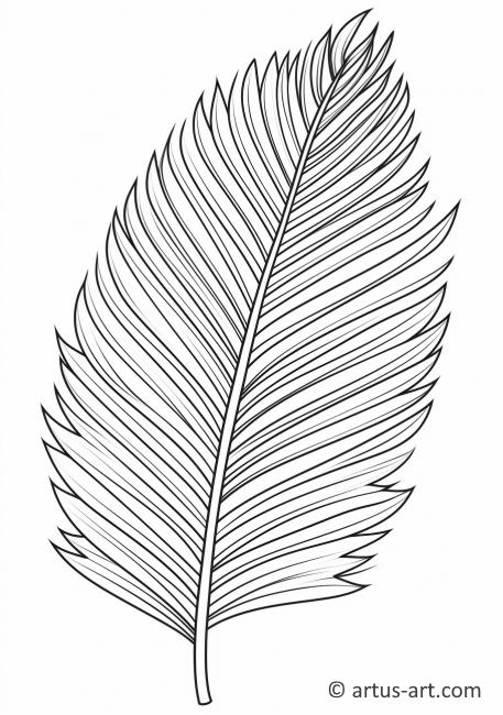 Coconut Leaf Coloring Page